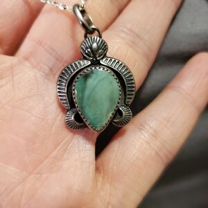 Sterling Silver Handmade Green Sea Turtle Variscite Necklace OOAK Etsy Artist
